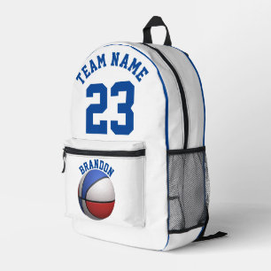 Rugzak kinder jongens basketbal sporten blauw w