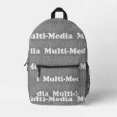 Rugzak met branchethema - Multimedia Grijs Wit (Voorkant)