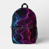 Rugzak met een levendig, abstract golvend lijnontw (Voorkant)