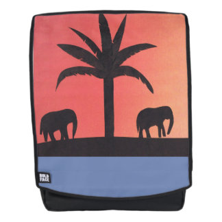 rugzak met Elephant Sunset Scene Rugtassen