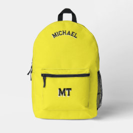 Rugzak met monogram terug naar school Geel