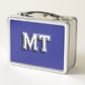 Rugzak met monogram voor jongens, blauw (Achterkant)
