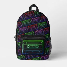 Rugzak met Neon Multicolor Cassette patroon