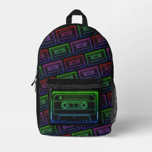 Rugzak met Neon Multicolor Cassette patroon
