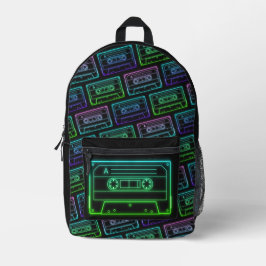 Rugzak met Neon Multicolor Cassette patroon