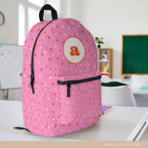 Rugzak met roze harten voor schoolmeisjes