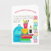 Rugzak met zegeningen Terug naar school Kaart (Voorkant)