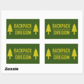 rugzak Oregon Rechthoekige Sticker (Vel)