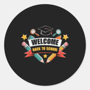 Rugzak Shirt Cute 2025 Apple Student Potlood Ronde Sticker