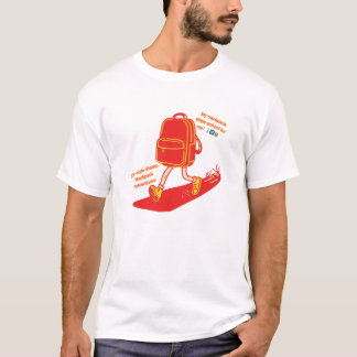 Rugzak Slaat School Avontuur Over T-shirt