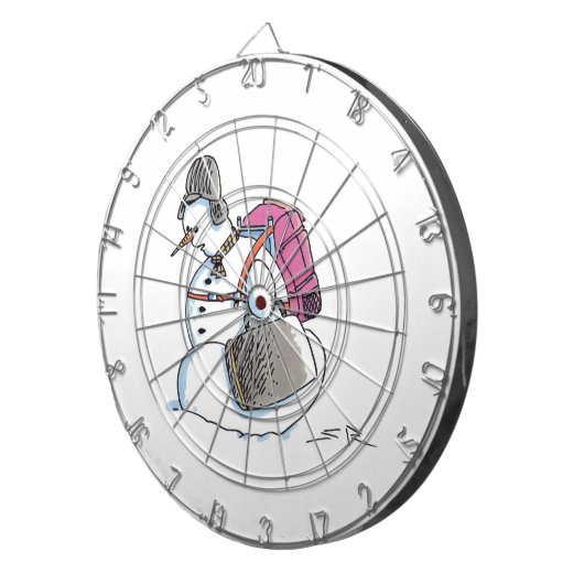 Rugzak Snowman dartboard Dartbord (Voorkant Rechts)