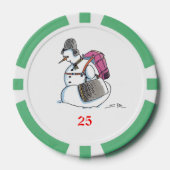 Rugzak Snowman groen 25 gestreepte pokerchip (Voorkant)
