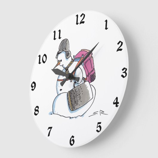 Rugzak Snowman wandklok (Hoek)