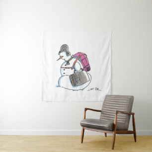 Rugzak Snowman wandtapijt Wandkleed