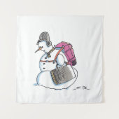 Rugzak Snowman wandtapijt Wandkleed (Voorkant)