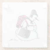 rugzak Snowman wit onderzetter (Achterkant)