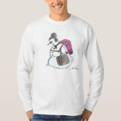 Rugzak Snowman wit shirt met lange mouwen (Voorkant)
