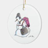 rugzak Snowman witte keramische keramiek Keramisch Ornament (Links)