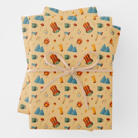 Rugzak Tent Bushcraft Camping Patroon 4 Inpakpapier Vel (In situ)