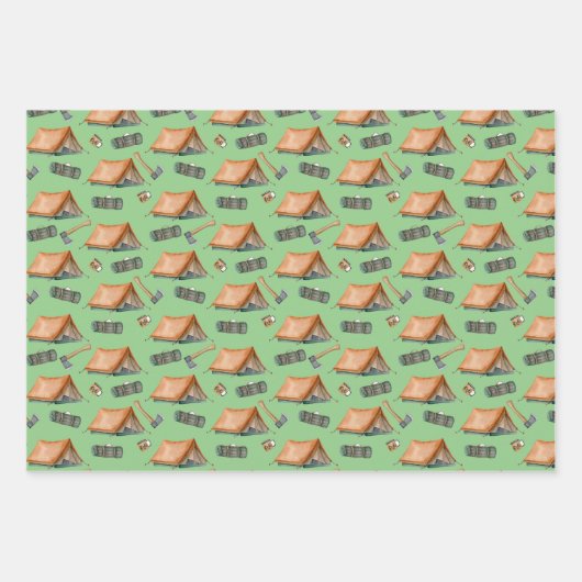 Rugzak Tent Bushcraft Camping Pattern Mok Inpakpapier Vel (Voorkant)