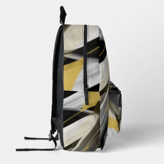 Rugzak Trend Abstract Art Zwart Wit Goud (Links)