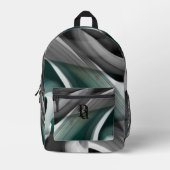 Rugzak Trend Abstract Art Zwart Wit Groen (Voorkant)