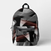Rugzak Trend Abstract Kunst Zwart Wit Poederig (Voorkant)