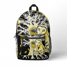 Rugzak – Urban Tree Uil & Wealth Surreal Pop-Art