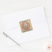 rugzak van gebak vierkante sticker (Envelop)