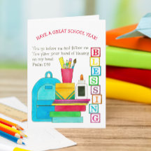 Rugzak van Zegeningen Back to School Kaart