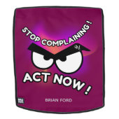 Rugzak voor volwassenen: Act Now (rood) Rugtassen (Verwijderbaar gezicht)