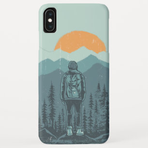 Rugzak Wandelaar Vrouw Bergbos Zonsondergang  Case-Mate iPhone Case