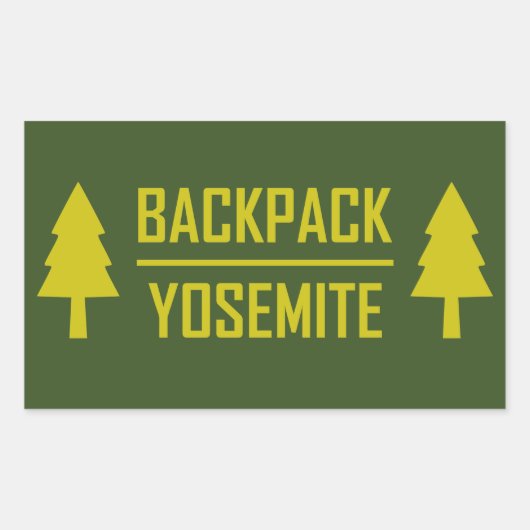 rugzak Yosemite Rechthoekige Sticker (Voorkant)