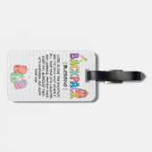 Rugzak Zegen Bagage Label voor Kinderen (Achterkant horizontaal)