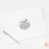 Rugzak Zegen Gebedssticker Ronde Sticker (Envelop)