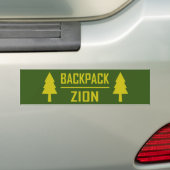 rugzak Zion Bumpersticker (Op auto)