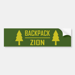 rugzak Zion Bumpersticker