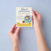 Rugzakdonatie voor kerkschool flyer (Hand)