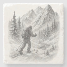 Rugzakski-toursteen coaster