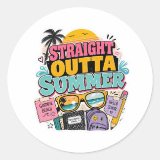 Rugzakstickers Rechtstreeks Uit de Zomer Ronde Sticker