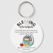 Rugzakzegen giftlabels sleutelhanger (Voorkant)