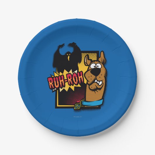 Ruh-Roh Scooby-Doo en een Ghost Papieren Bordje (Voorkant)