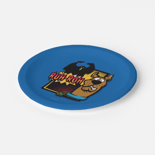 Ruh-Roh Scooby-Doo en een Ghost Papieren Bordje (Gekanteld)