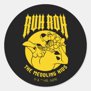 Ruh Roh Scooby-Doo Het bemoeizuchtige Kinder icoon Ronde Sticker