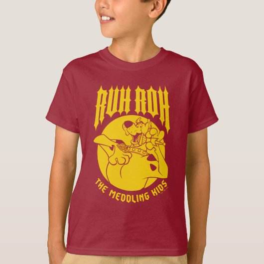Ruh Roh Scooby-Doo Het bemoeizuchtige Kinder icoon T-shirt (Voorkant)