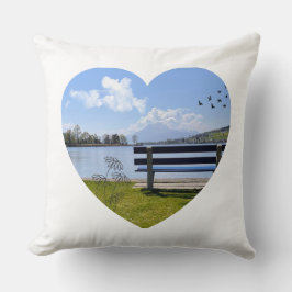 Ruheplatz am See – Zierkissen mit Naturmotiv Kussen