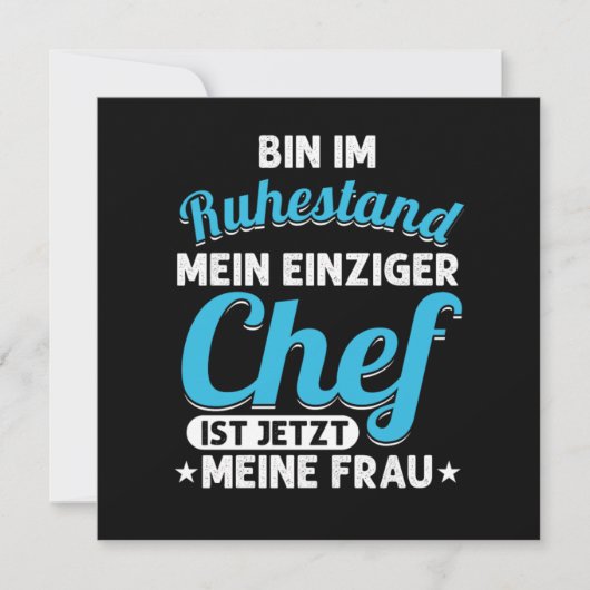 Ruhestand Rente 2020 Rentner Rentnerin Oma Opa Gro Kaart (Voorkant)