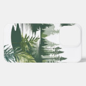 Ruhige Flusslandschaft – Grüne Wasserfarbenmalerei iPhone Hoesje (Achterkant horizontaal)