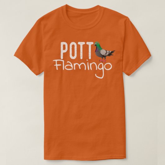 Ruhrpott Flamingo Ruhrgebiet Gift pigeon Funny T-shirt (Design voorkant)