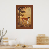 Ruhuangbao 茹 豹 ~ Greyhound ~ Giuseppe Castiglione~ Poster (Keuken)